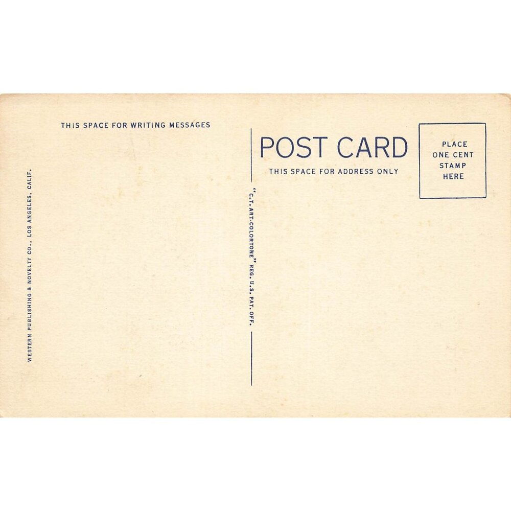 Postcard Flower Bordered Walk In California Vintage Linen Unposted 1930-1950 - Picture 2 of 2
